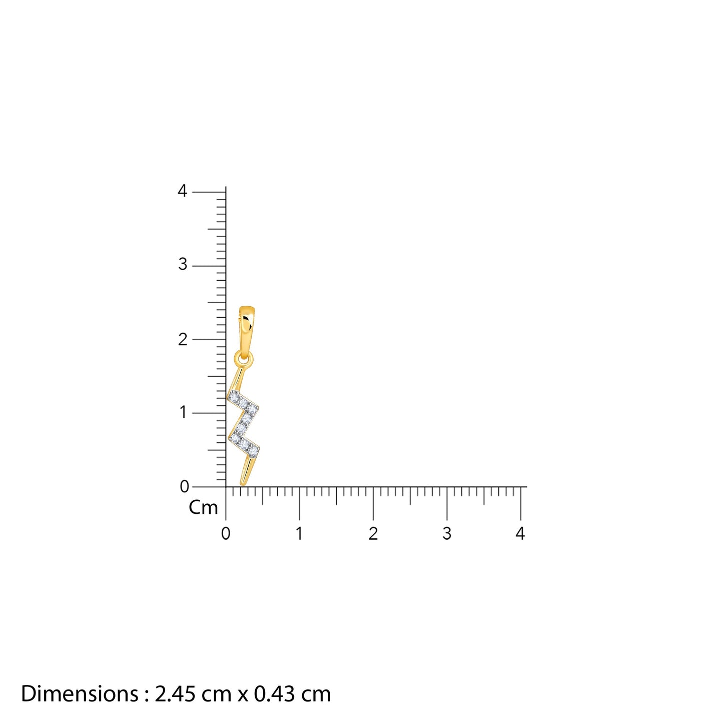 Gold Thunderbolt Diamond Pendant