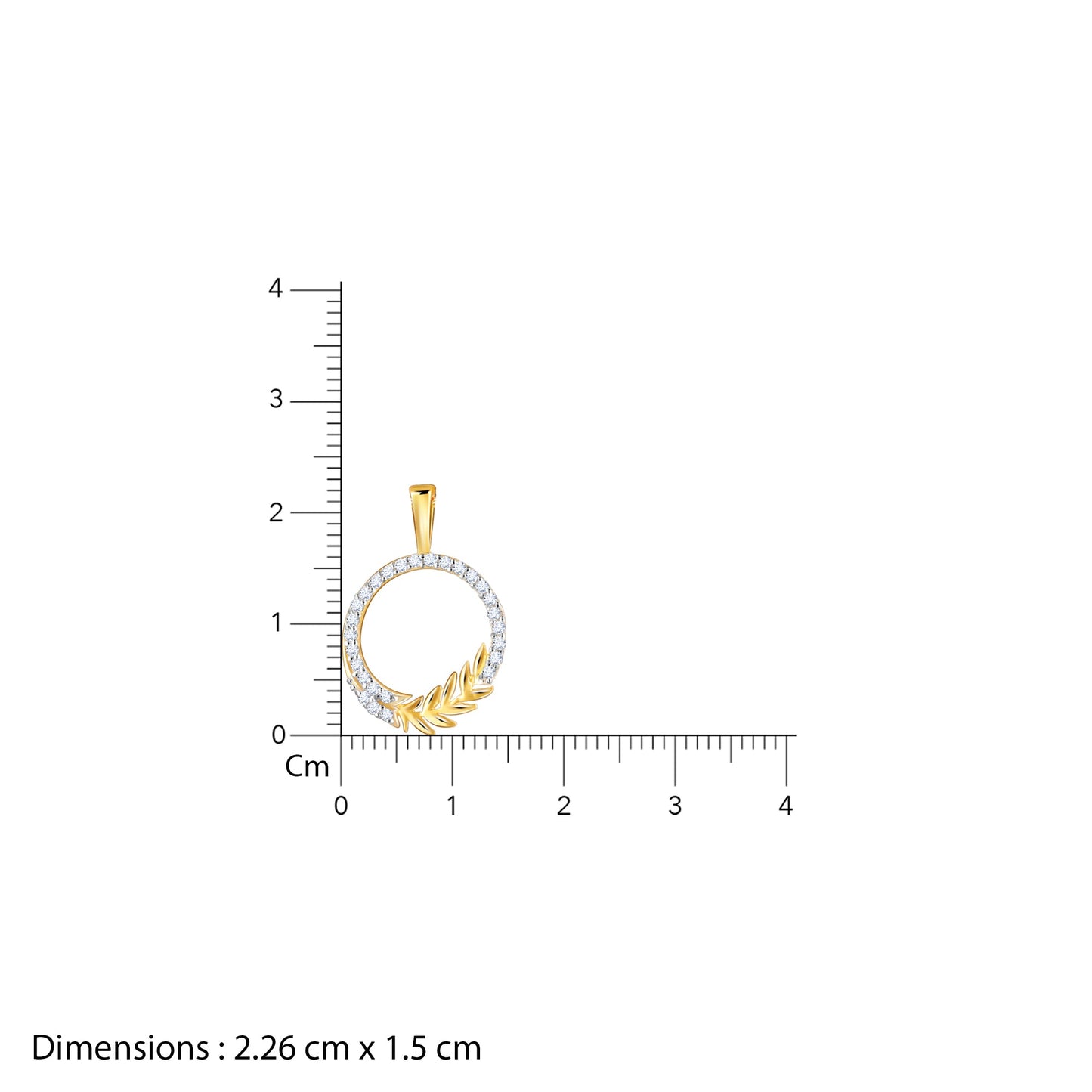 Gold Enchanted Foliage Diamond Pendant