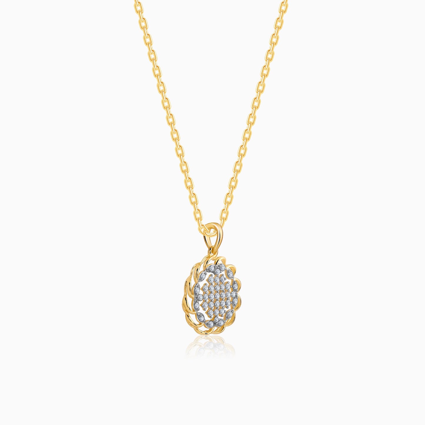 Gold Bunga Diamond Pendant