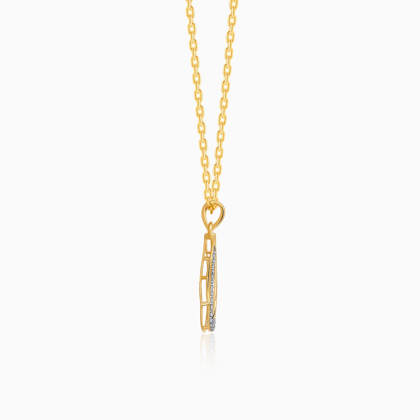 Gold Dual Dewdrop Diamond Pendant