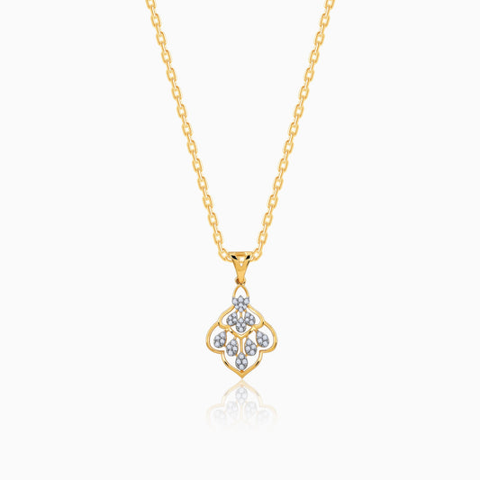 Gold Heart of Spade Diamond Pendant