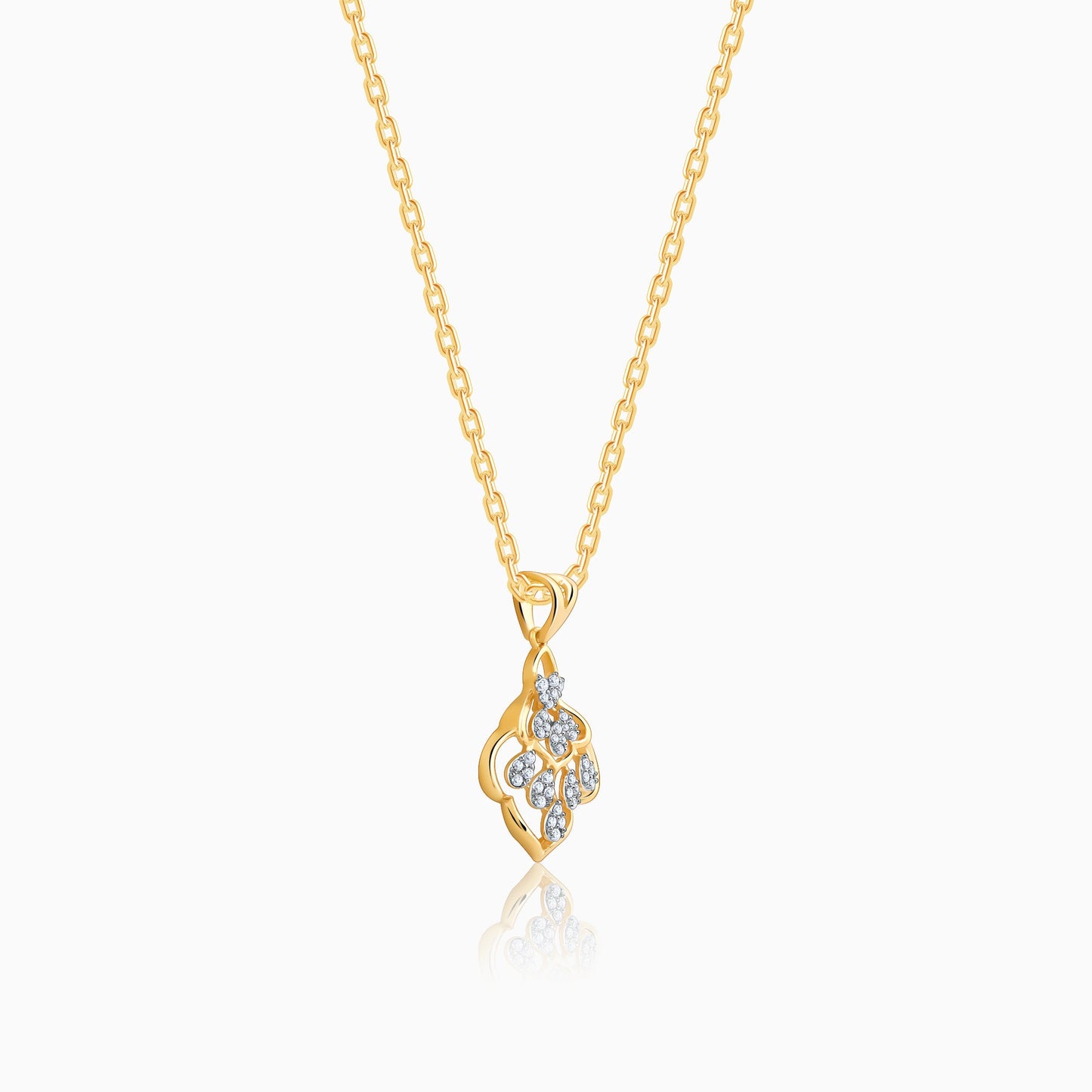 Gold Heart of Spade Diamond Pendant