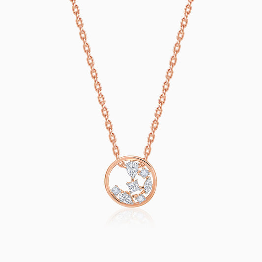 Rose Gold Circle of Faith Diamond Pendant