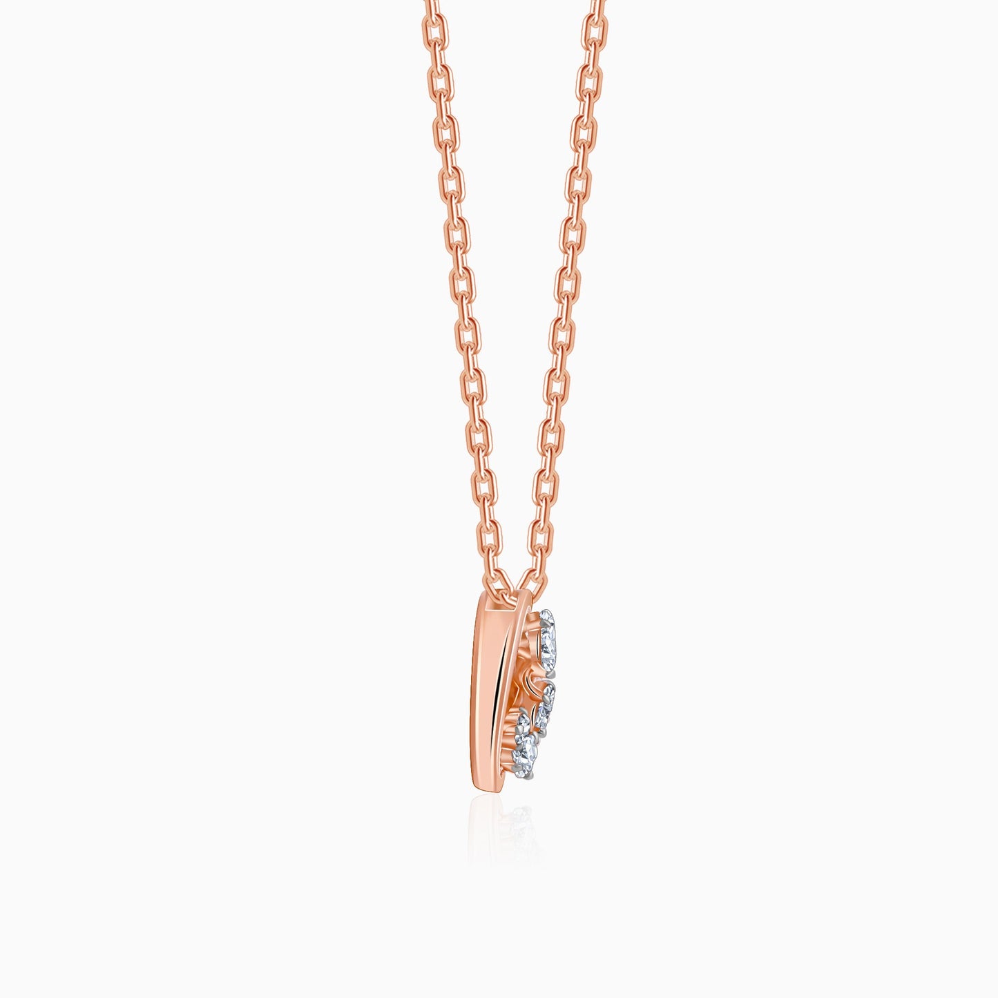 Rose Gold Circle of Faith Diamond Pendant