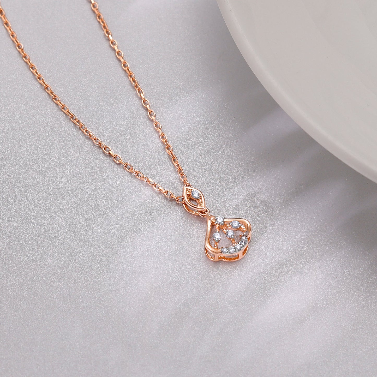 Rose Gold Visionary Shine Diamond Pendant