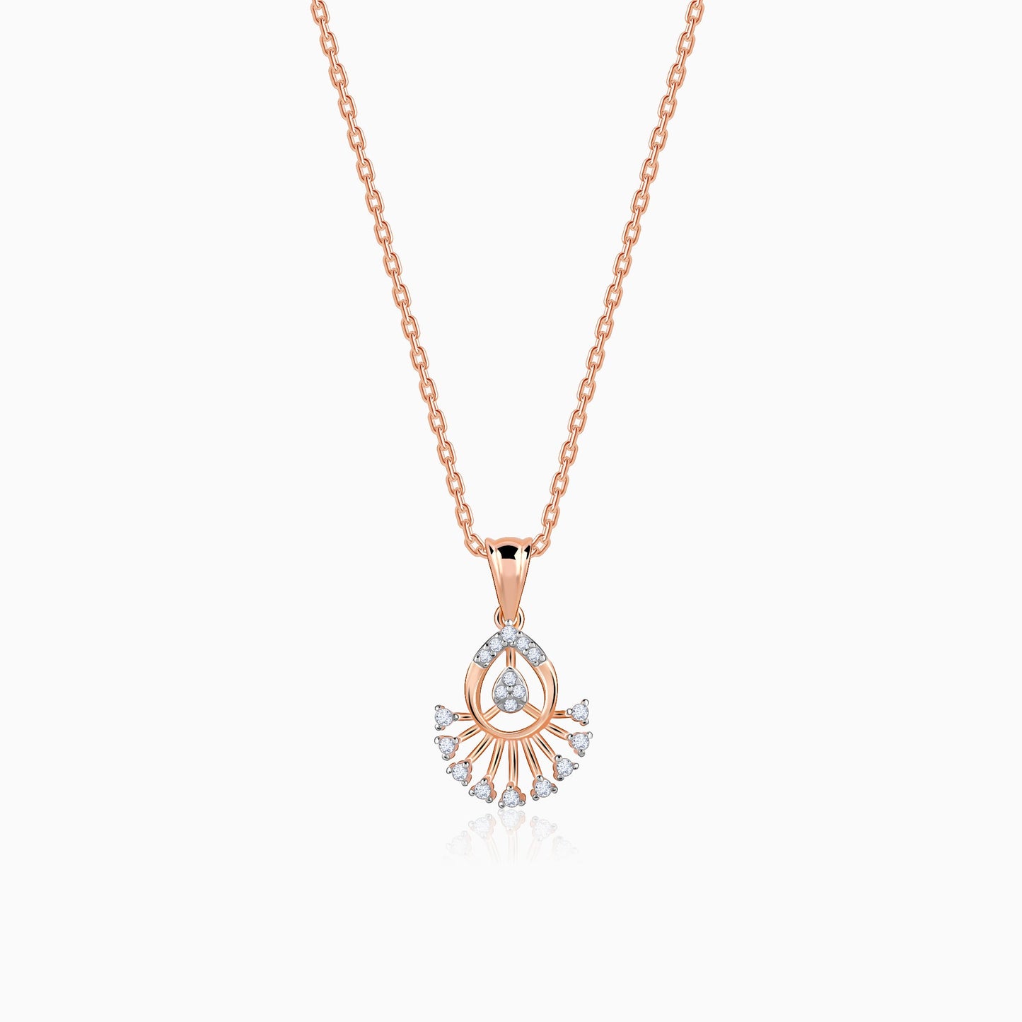 Rose Gold Sparkling Thrills Diamond Pendant
