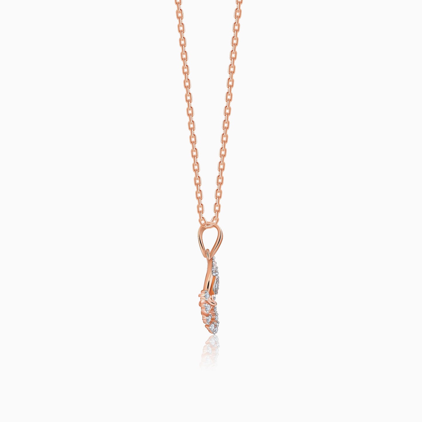 Rose Gold Sparkling Thrills Diamond Pendant