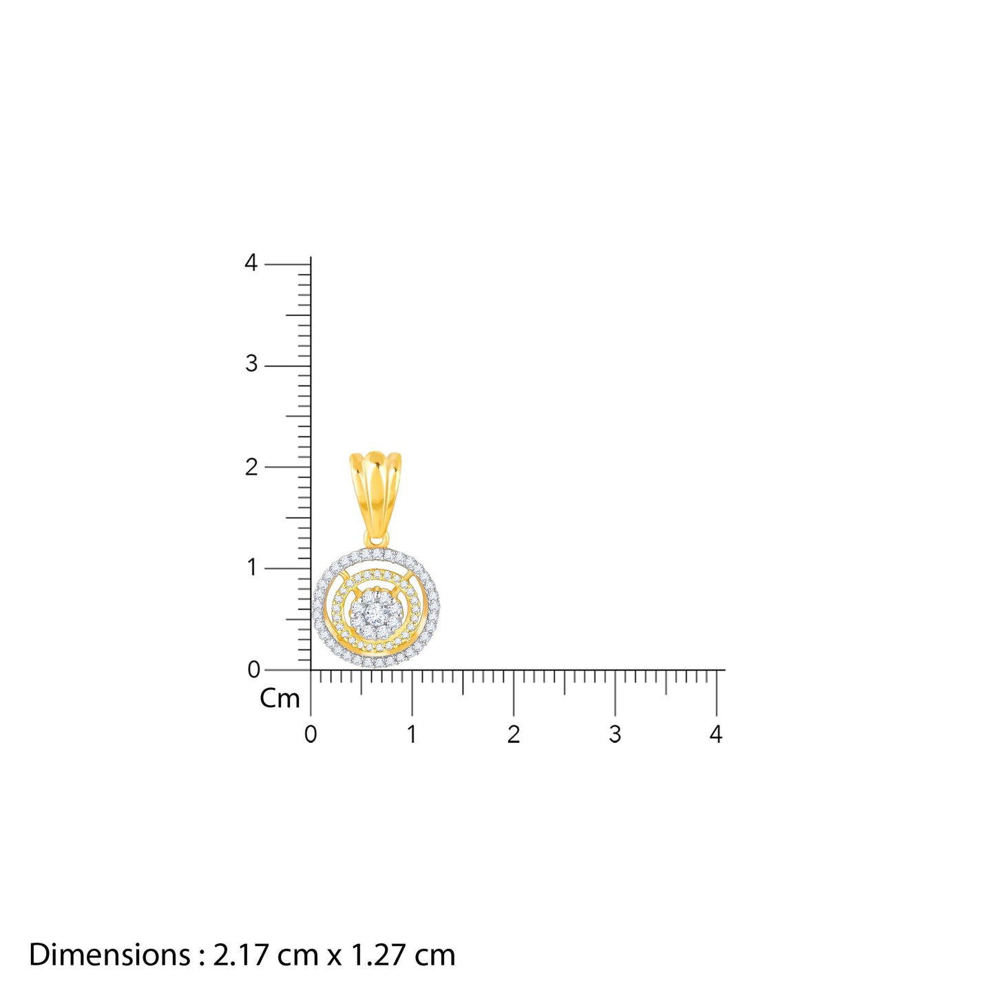 Gold Enchanting Moon Diamond Pendant