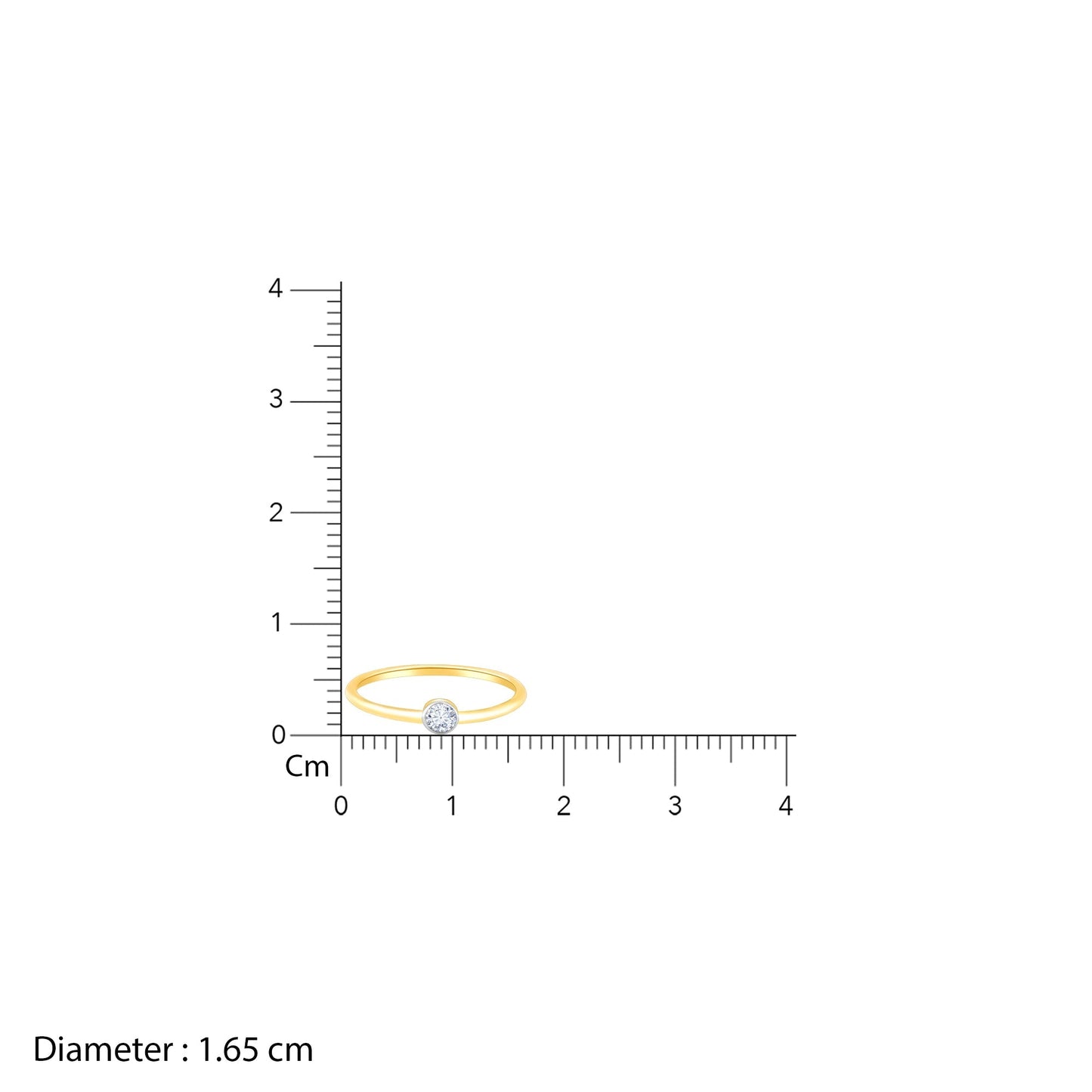 Gold Graceful Solitaire Diamond Ring