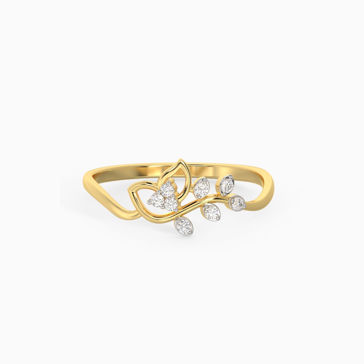 Gold Magnificent Petals Diamond Ring