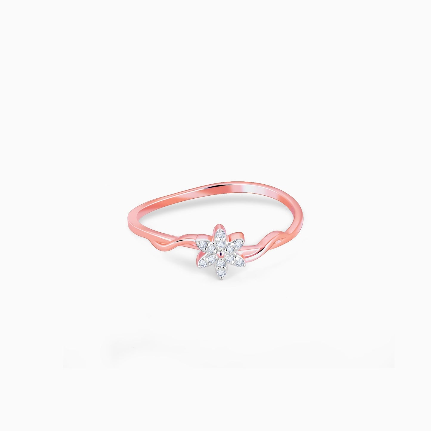 Rose Gold Blooming Jasmine Diamond Ring