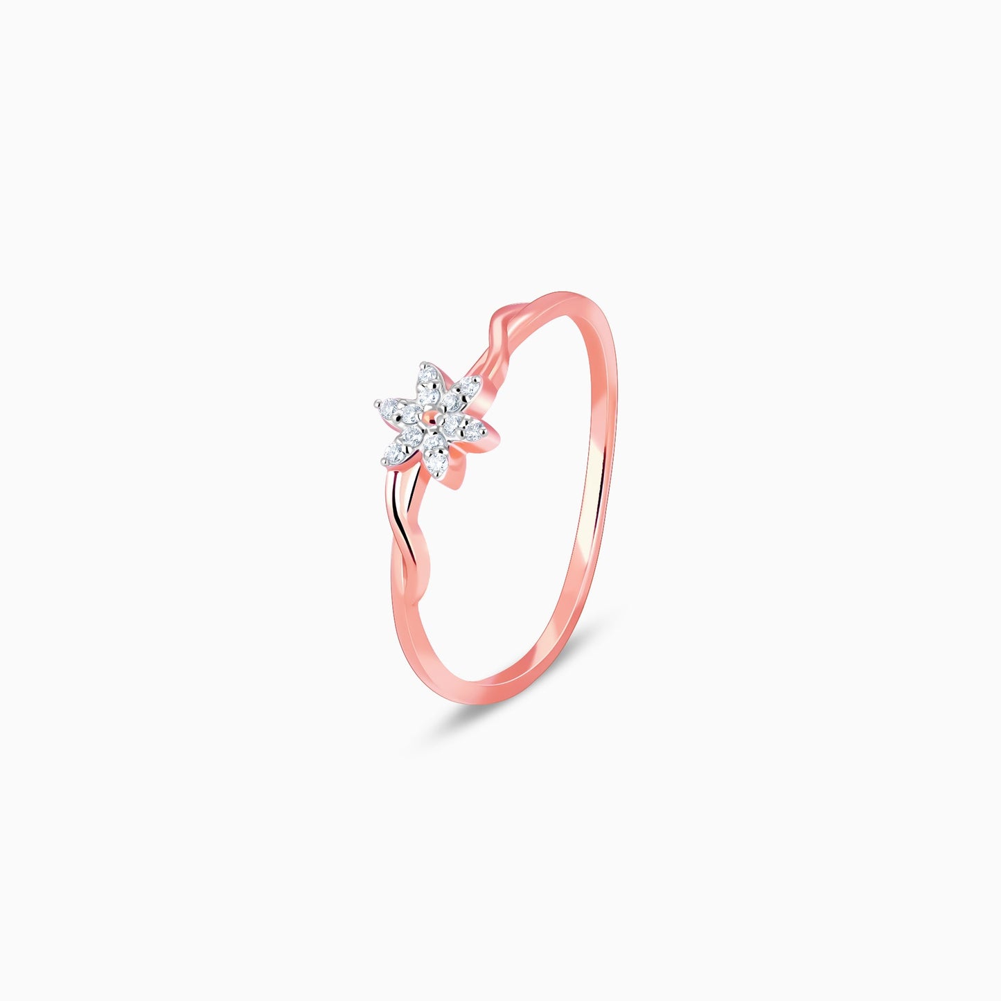 Rose Gold Blooming Jasmine Diamond Ring