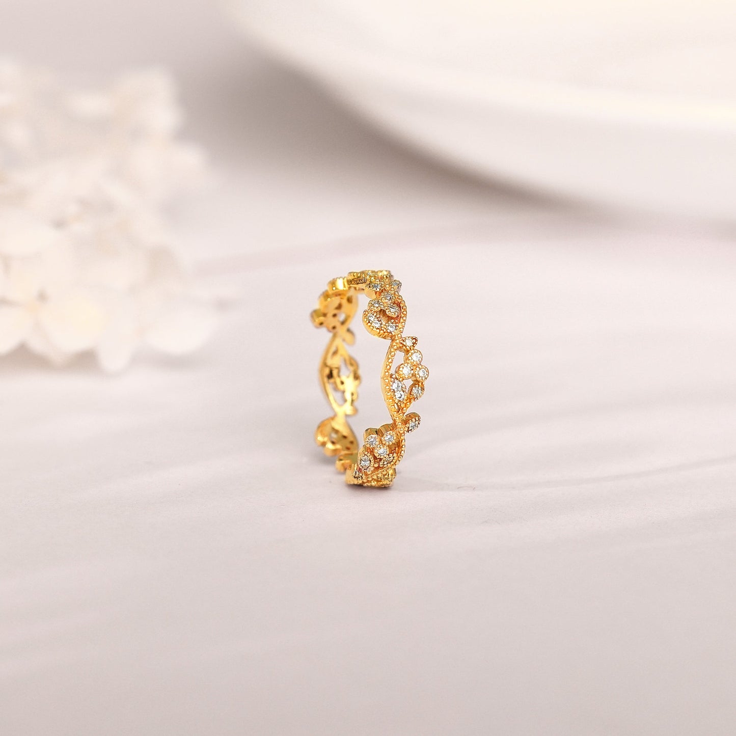 Gold Cherished Bond Diamond Ring