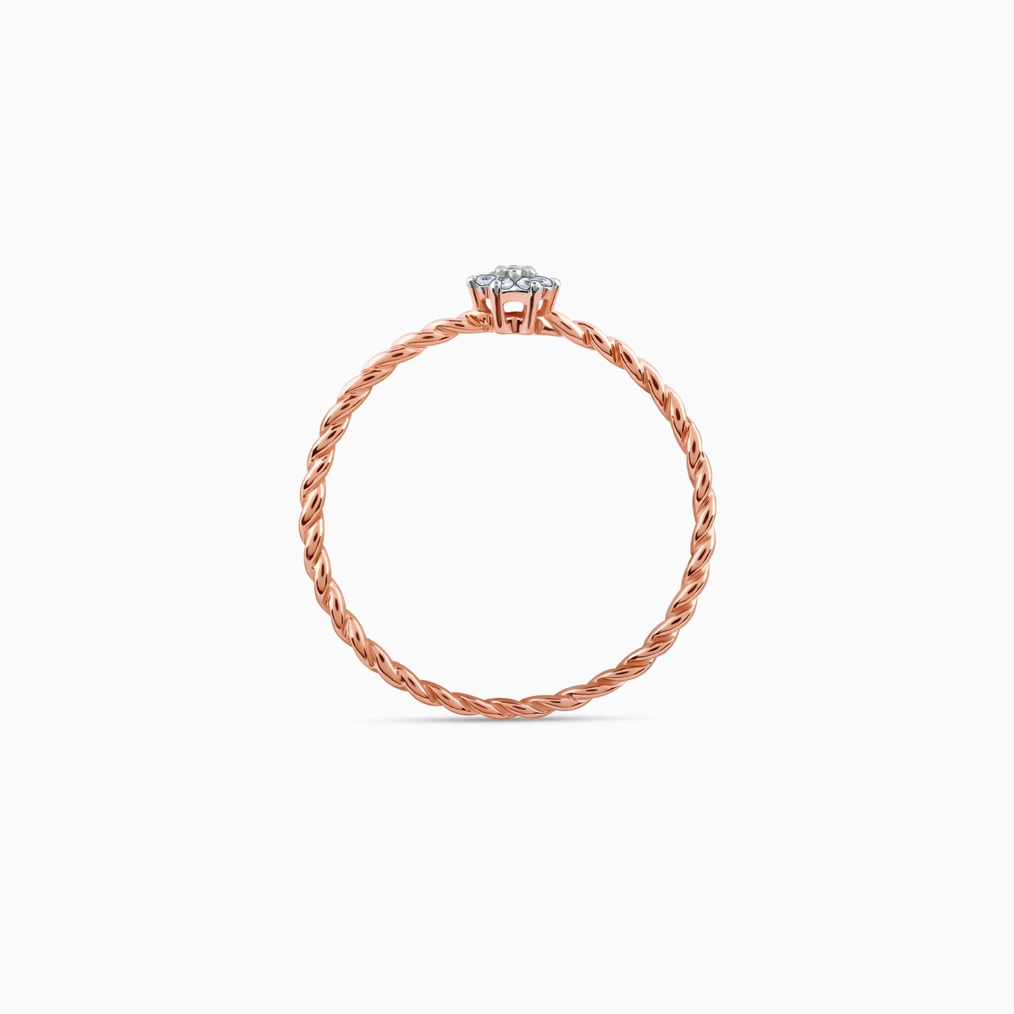 Rose Gold Floret Diamond Ring