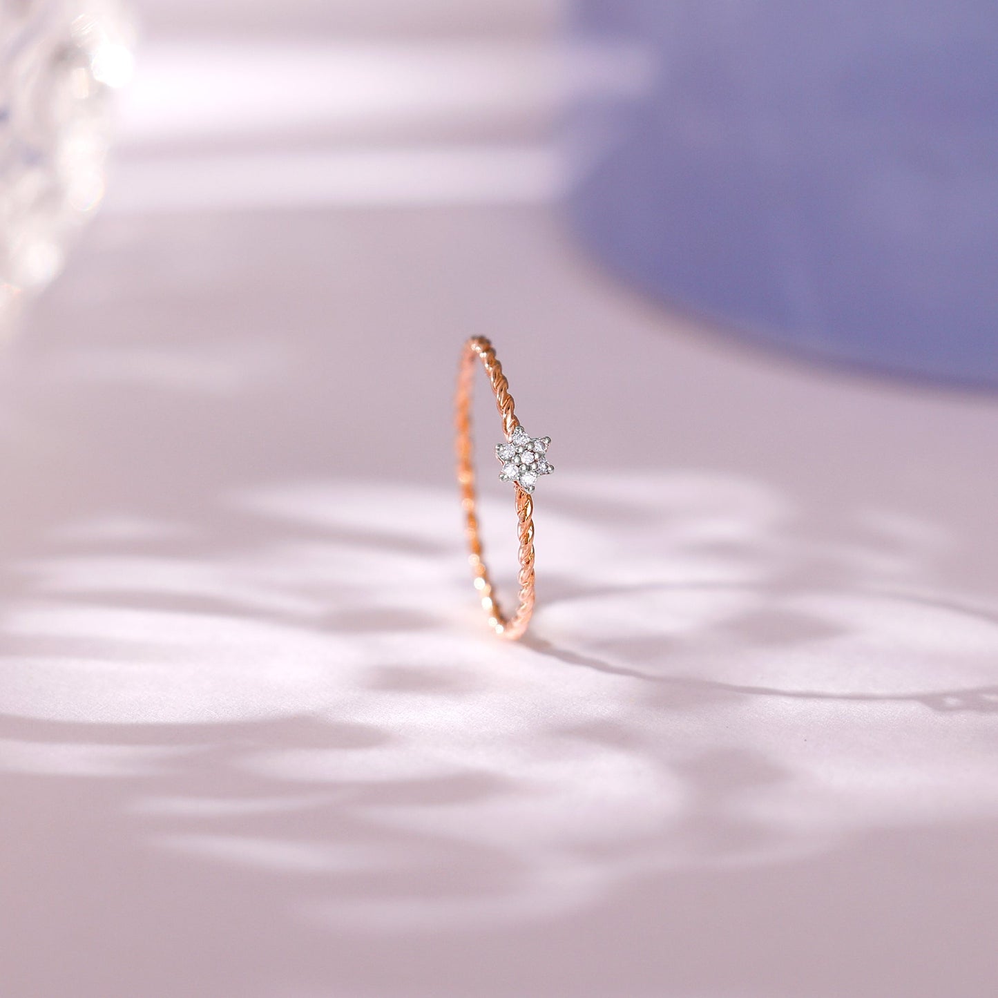 Rose Gold Floret Diamond Ring