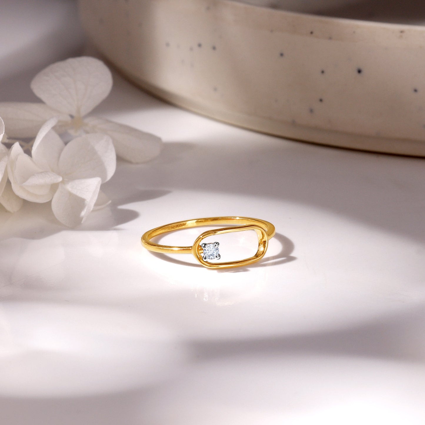 Gold Radiant Grace Diamond Ring