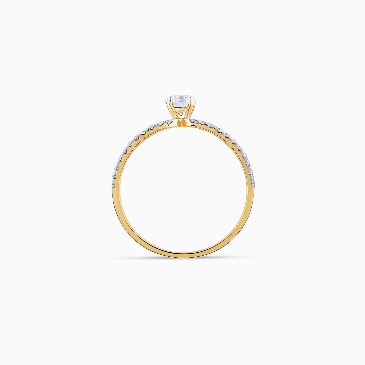 Gold Splendid Solitaire Diamond Ring