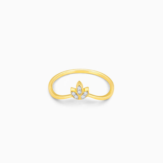 Gold Blooming Diamond Ring