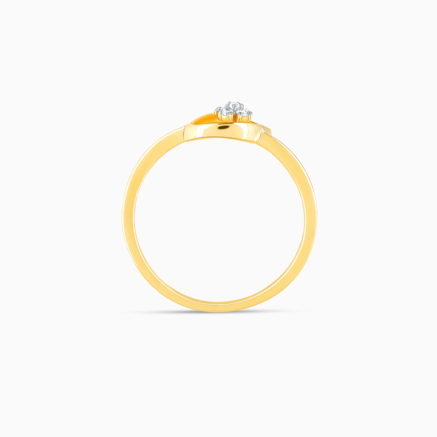 Gold Radiant Flower Diamond Ring