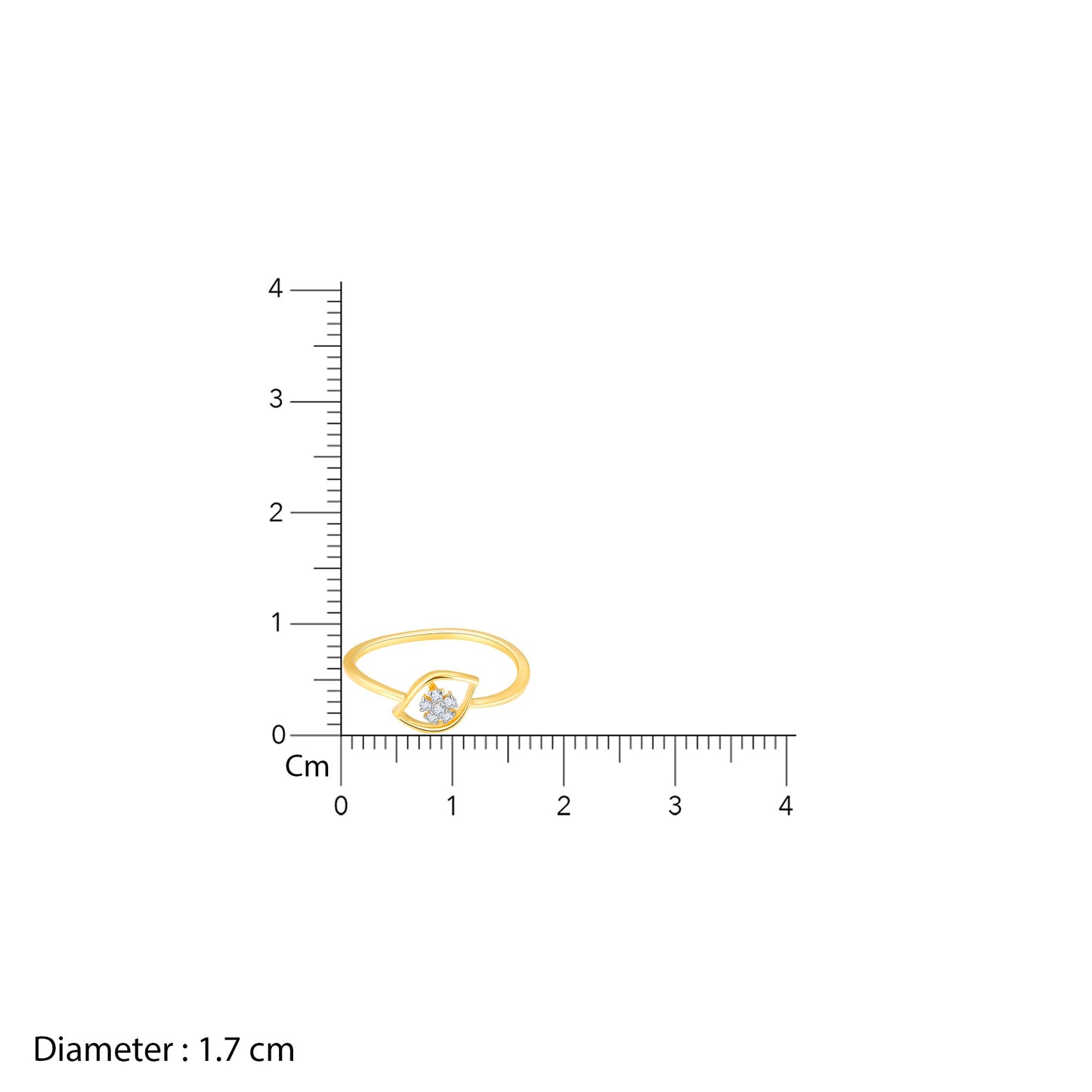 Gold Radiant Flower Diamond Ring