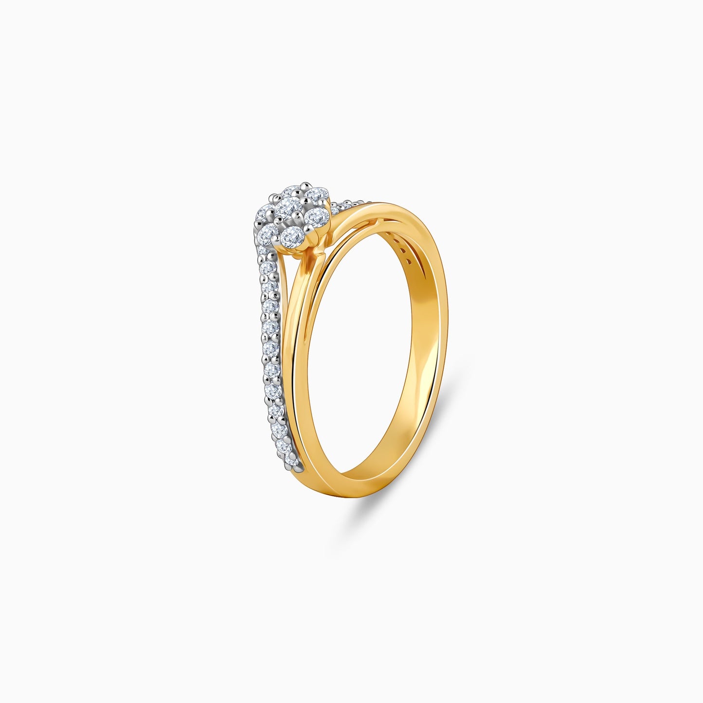 Gold Vanki Twist Diamond Ring