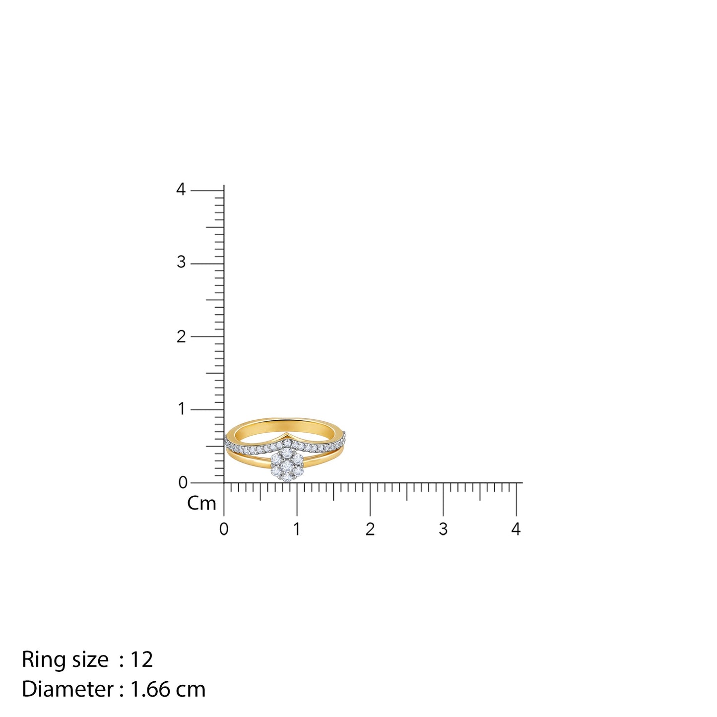 Gold Vanki Twist Diamond Ring