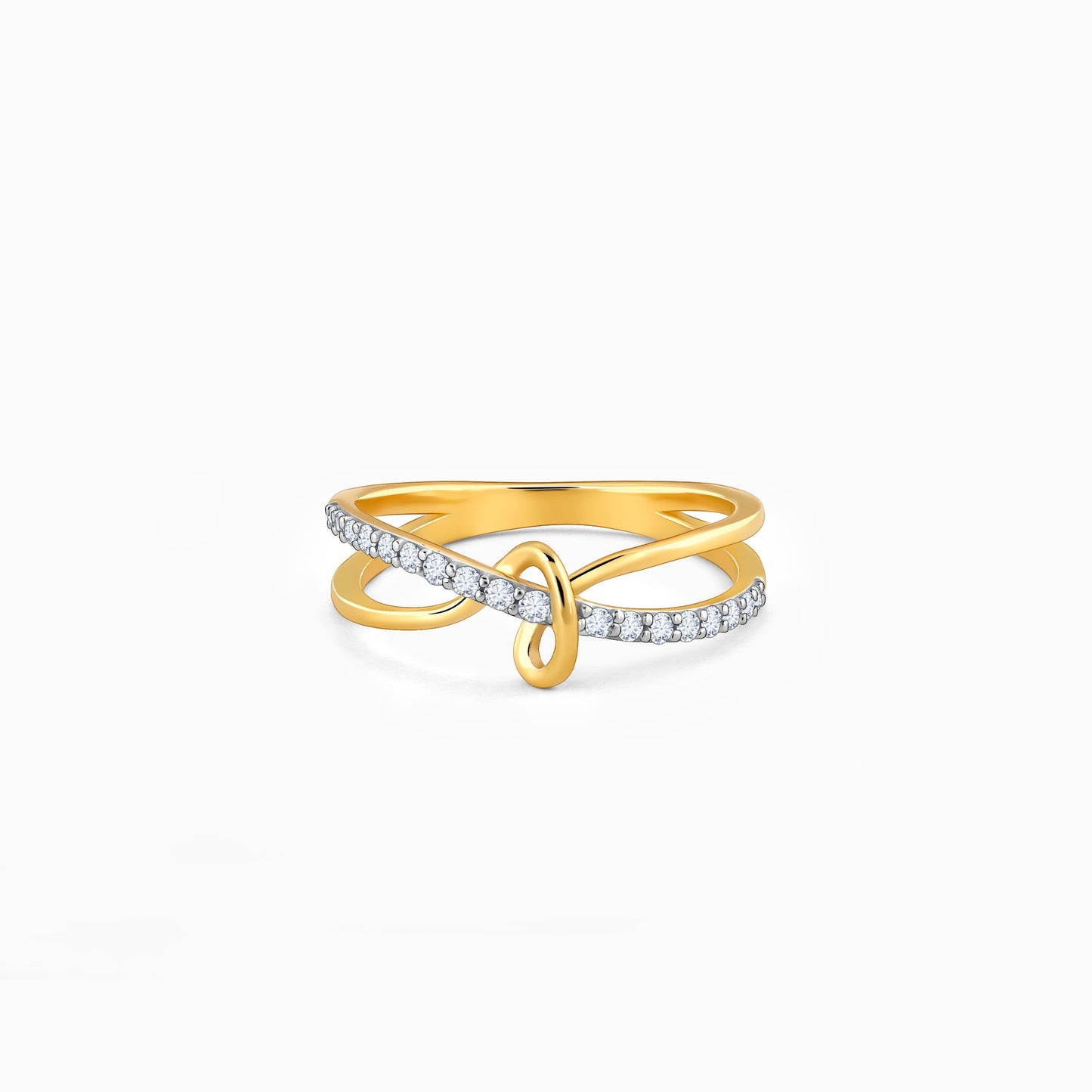 Gold Forever Knot Diamond Ring