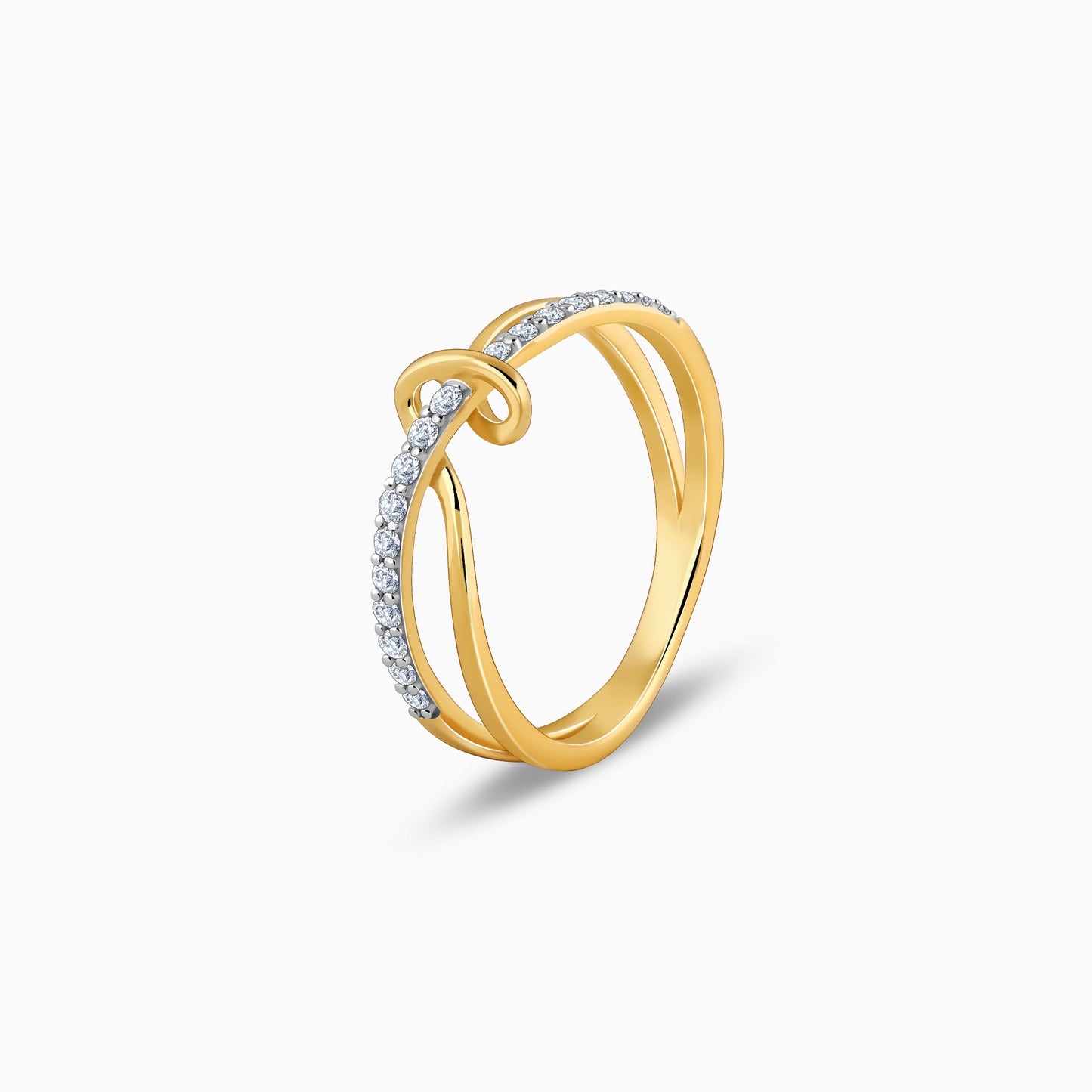 Gold Forever Knot Diamond Ring