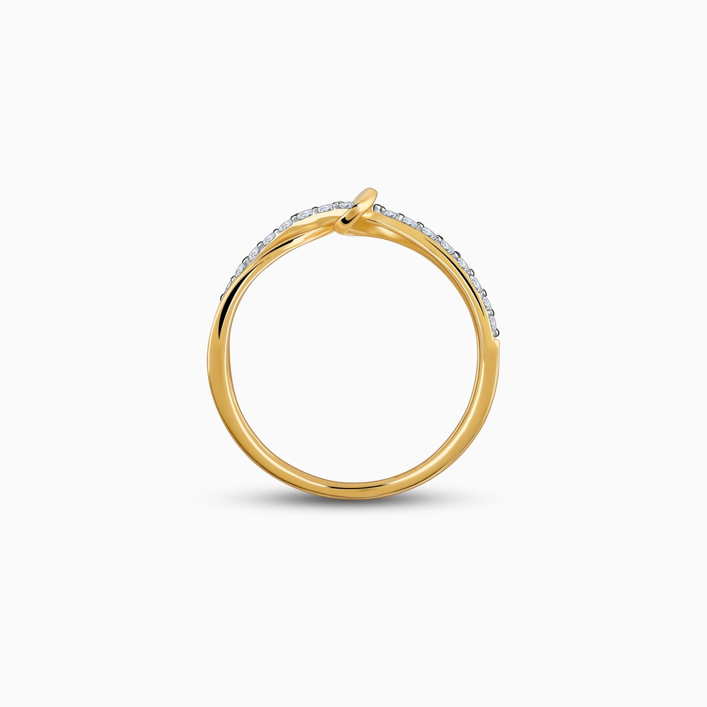 Gold Forever Knot Diamond Ring