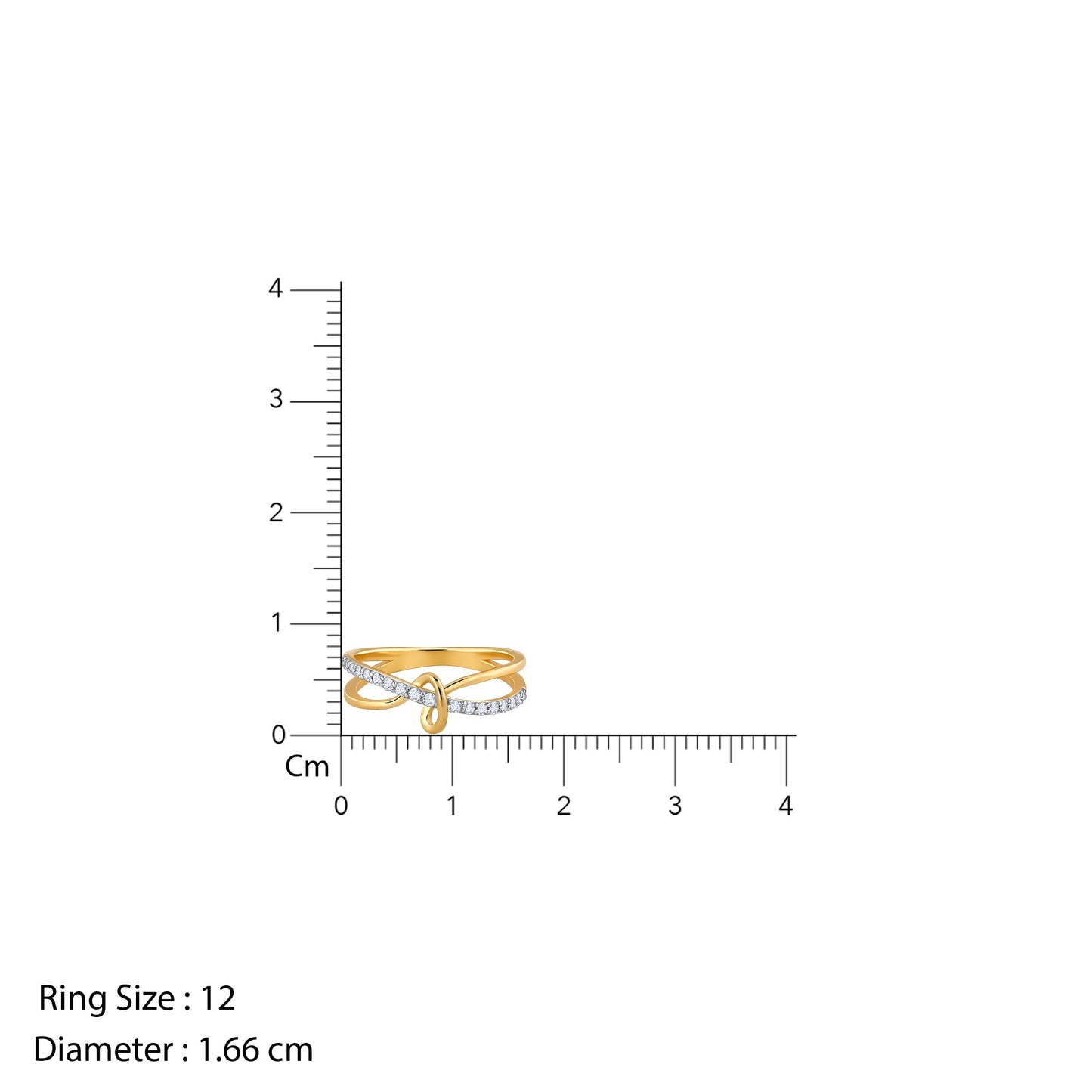 Gold Forever Knot Diamond Ring