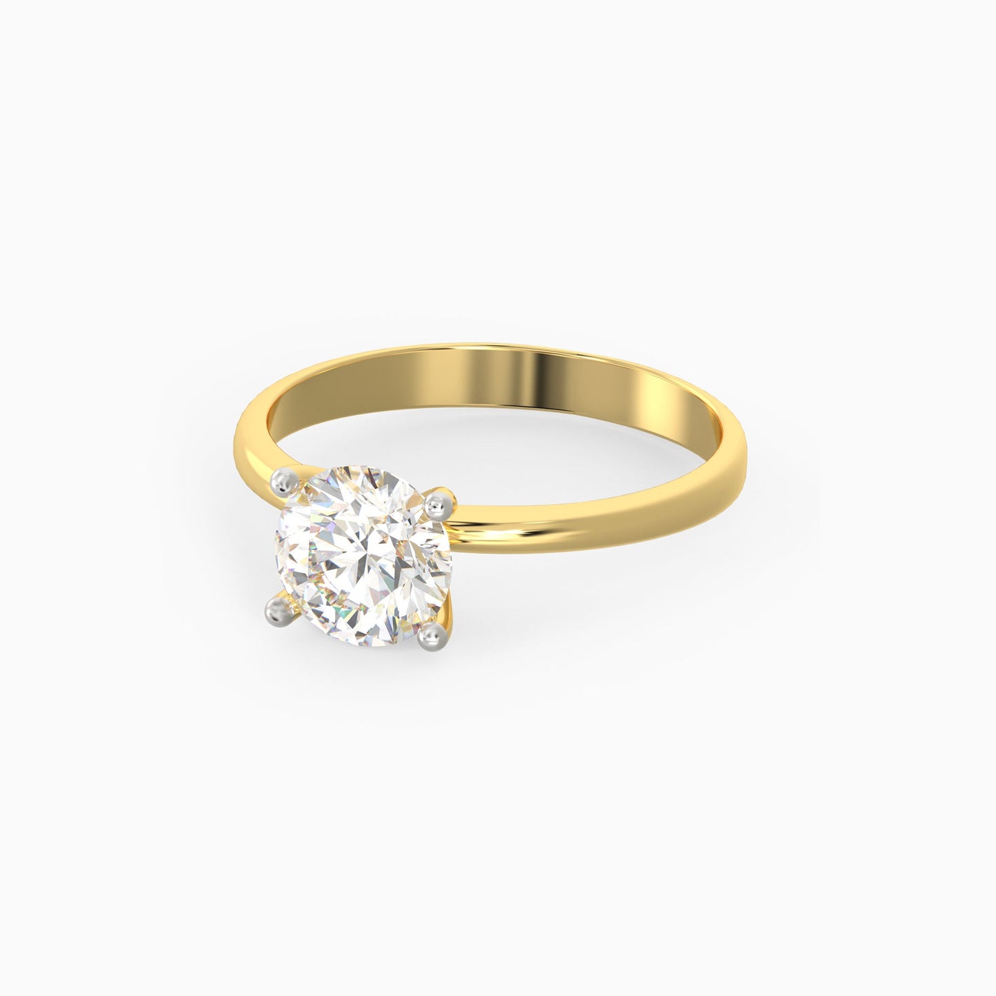 Gold Mystic Aura Solitaire Diamond Ring