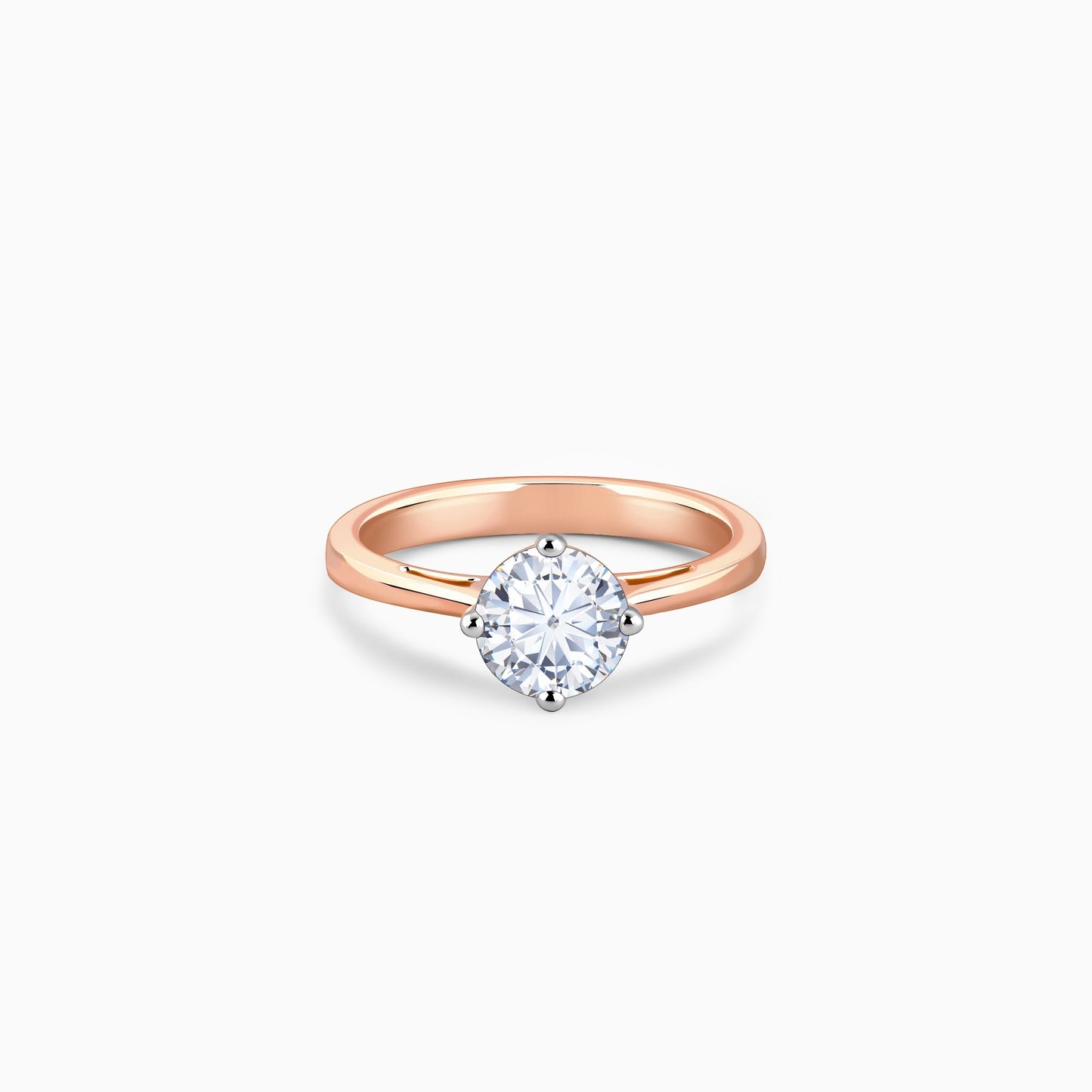 Rose Gold Yolo Solitaire Diamond Ring