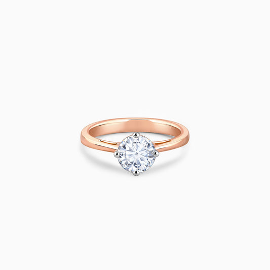 Rose Gold Yolo Solitaire Diamond Ring