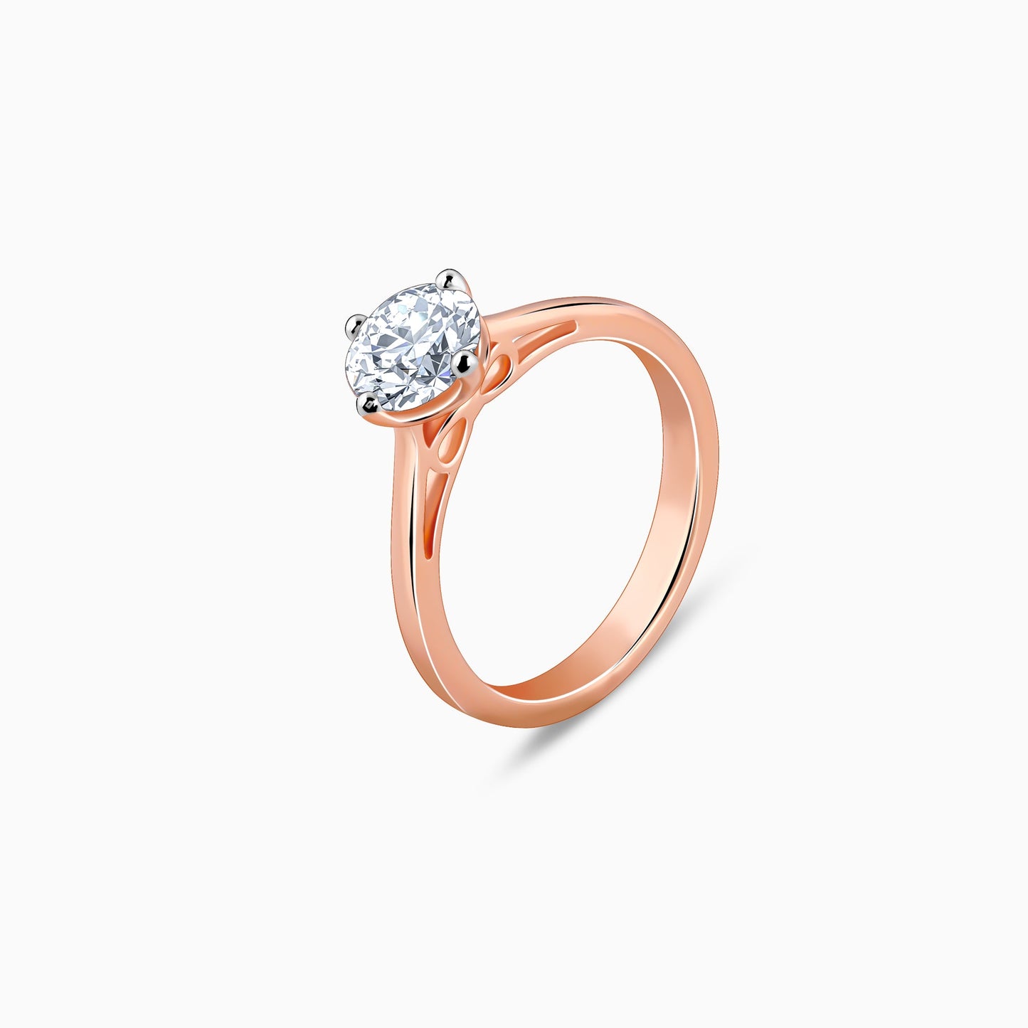 Rose Gold Yolo Solitaire Diamond Ring