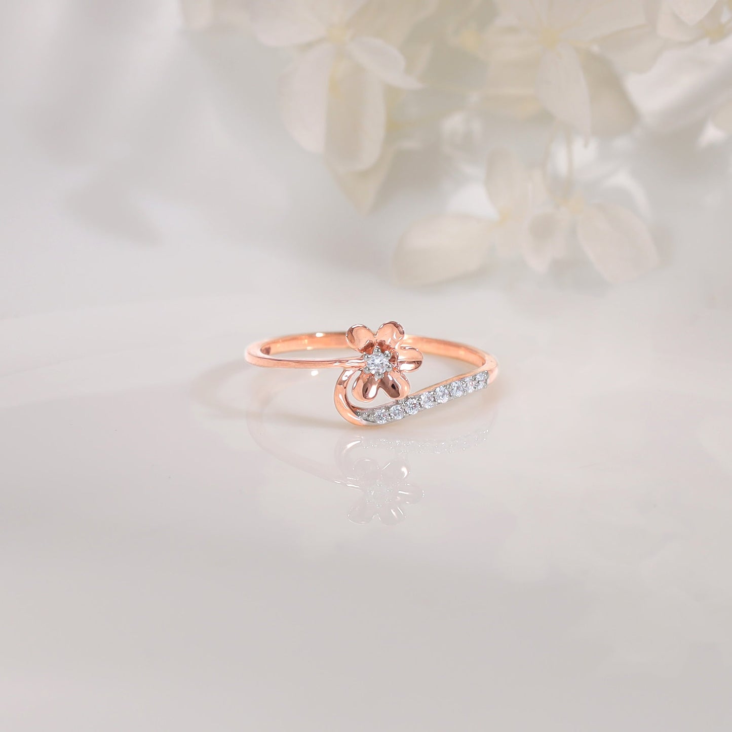 Rose Gold Whisper Diamond Ring