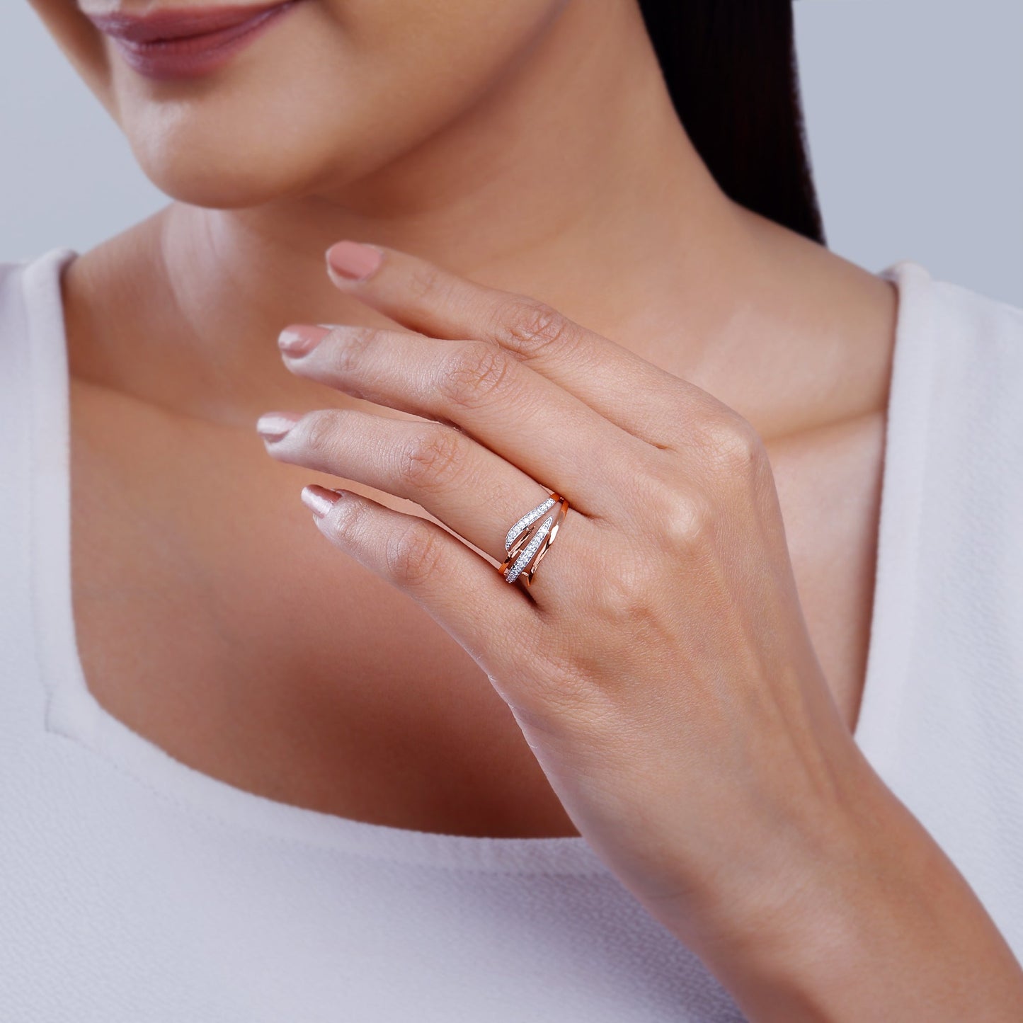 Rose Gold Ethereal Enigma Diamond Ring