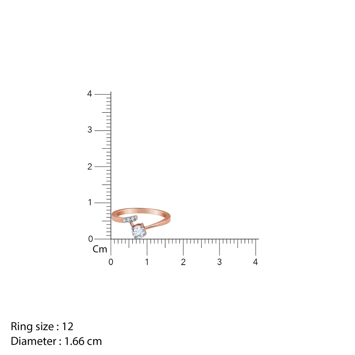 Rose Gold Linked in Love Solitaire Diamond Ring