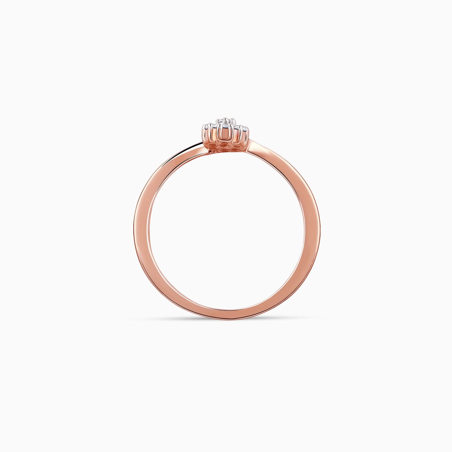 Rose Gold Twain Bouquet Diamond Ring
