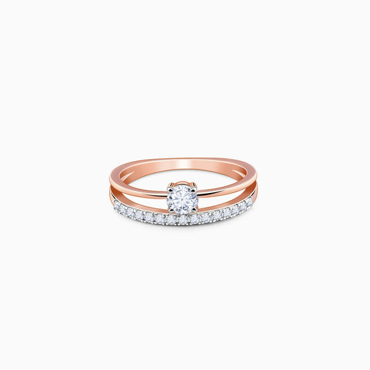 Rose Gold Begin Forever Solitaire Diamond Ring