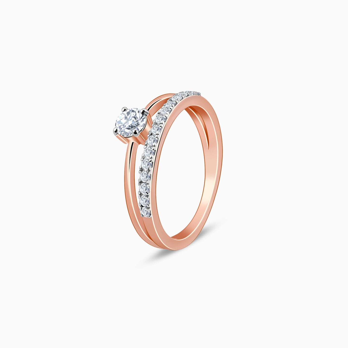 Rose Gold Begin Forever Solitaire Diamond Ring