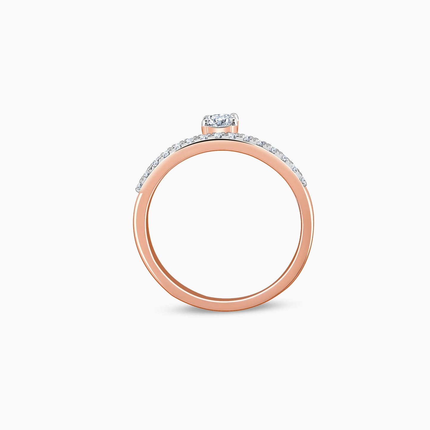 Rose Gold Begin Forever Solitaire Diamond Ring