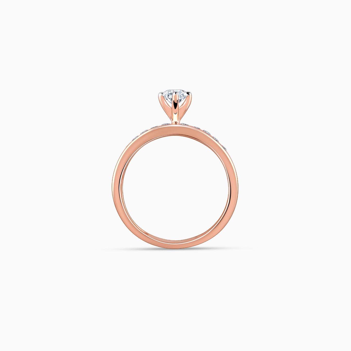 Rose Gold Smitten Solitaire Diamond Ring