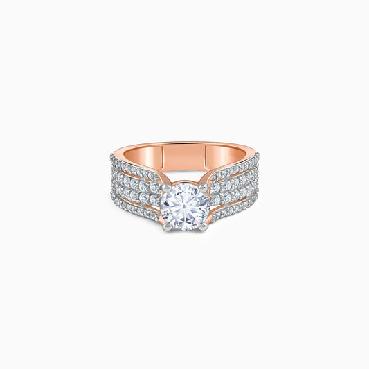 Rose Gold Narvi Solitaire Diamond Ring