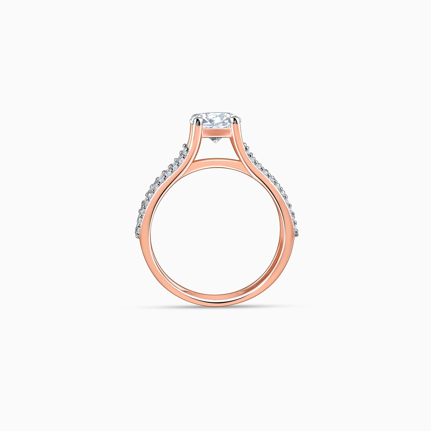 Rose Gold Narvi Solitaire Diamond Ring