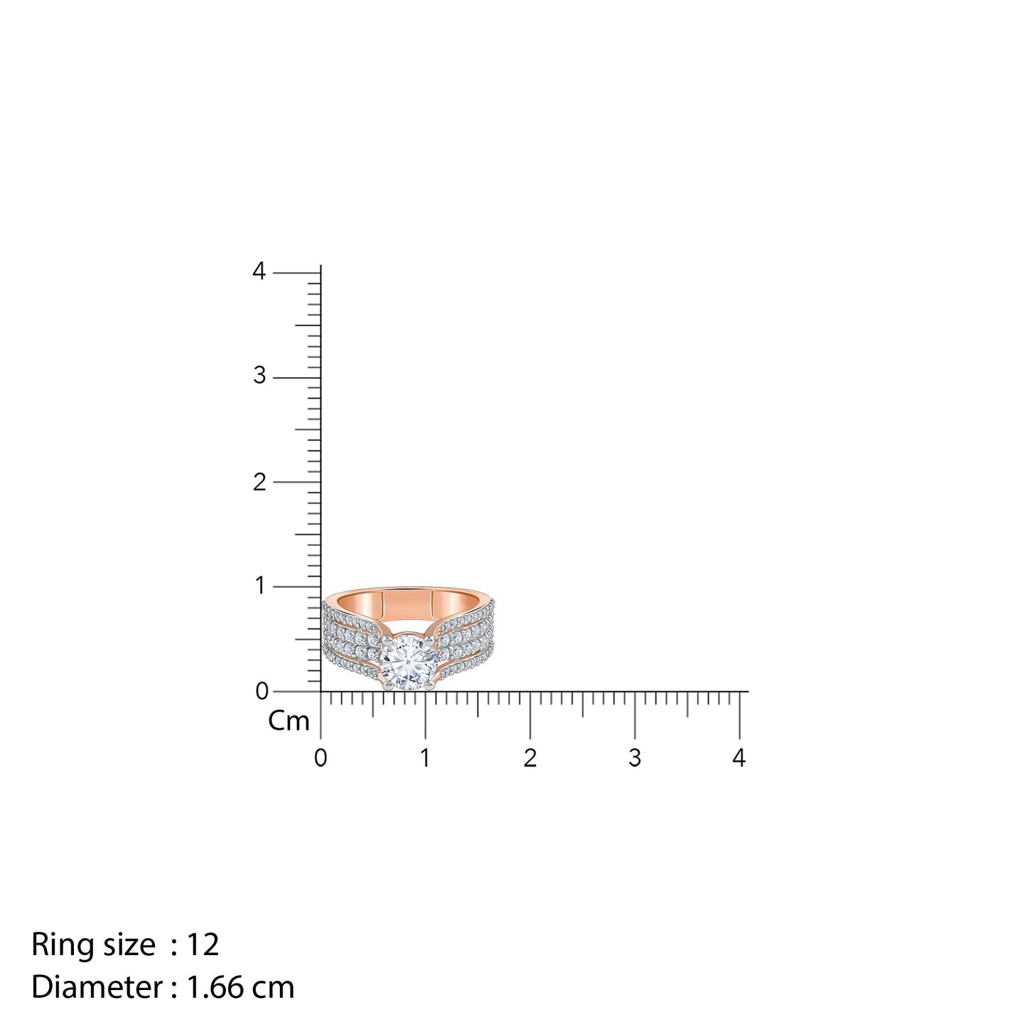 Rose Gold Narvi Solitaire Diamond Ring