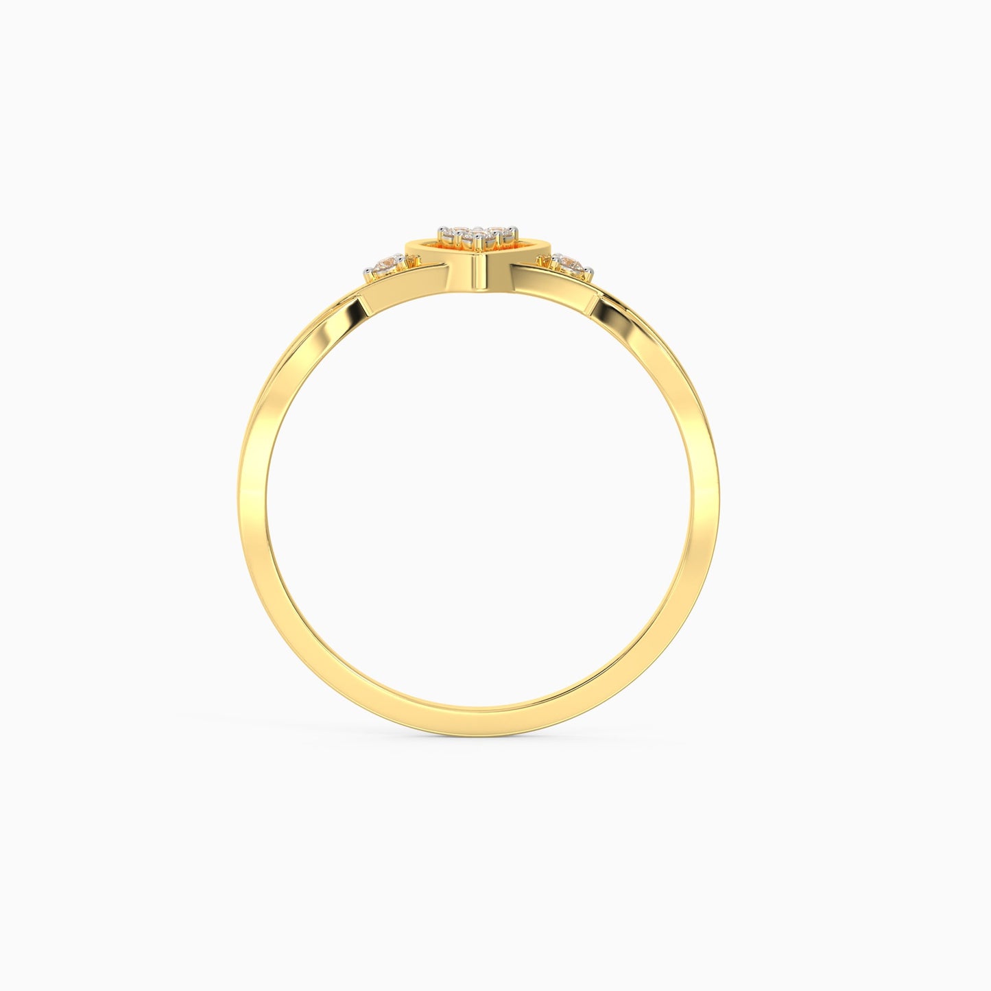 Gold Warm Heart Diamond Ring