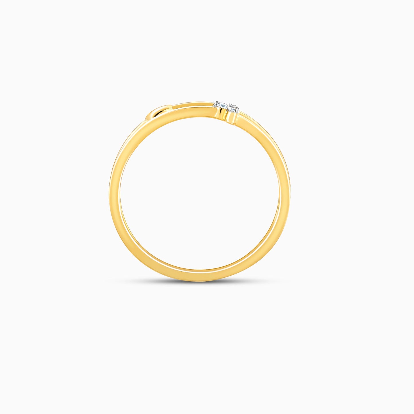 Gold Trinity Heart Diamond Ring