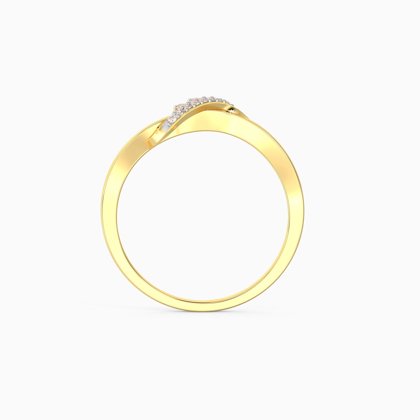 Gold Ocean's Embrace Diamond Ring