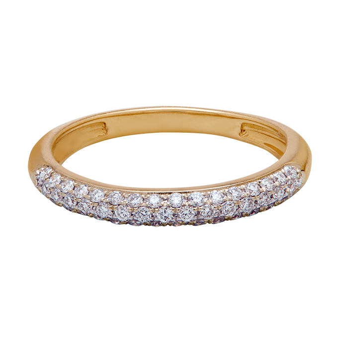 Aukera - Liora Half-Pavé Gold Band