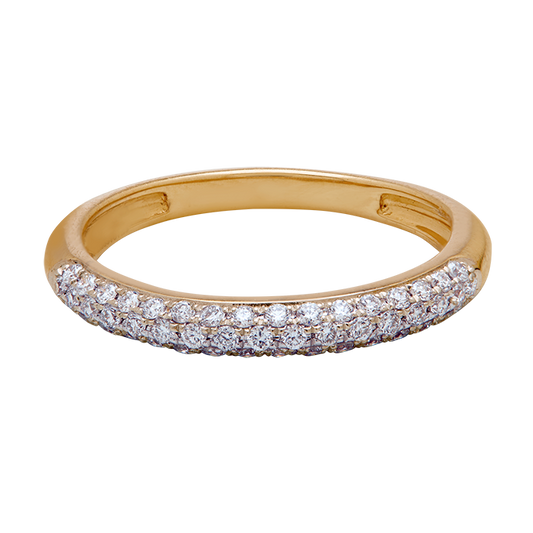 Aukera - Liora Half-Pavé Gold Band